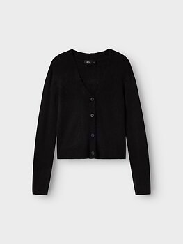 NLFLODET LS SHORT S KNIT CARDIGAN NOOS Black