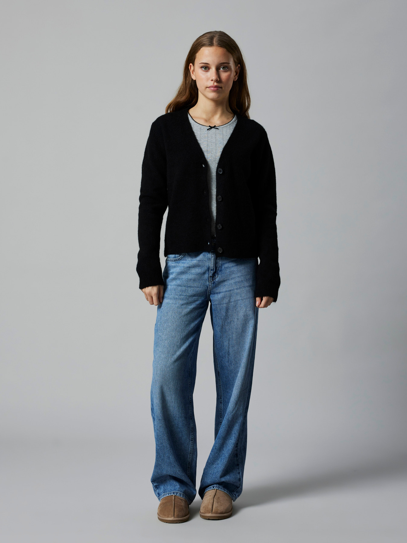 NLFLODET LS SHORT S KNIT CARDIGAN NOOS Black - 4
