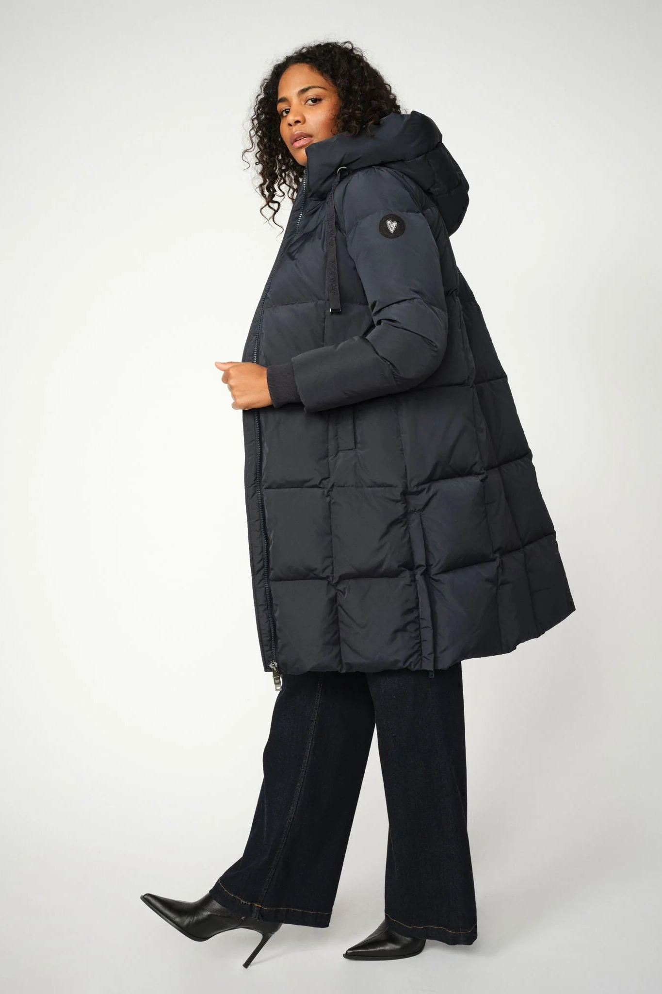 MMNova Square Down Coat - Navy - Mos Mosh