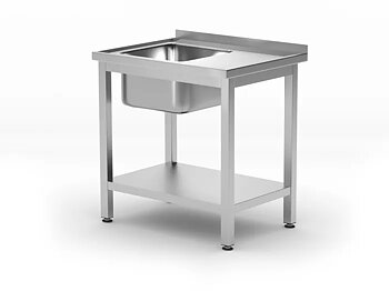 Sink with shelves - 800x600mm