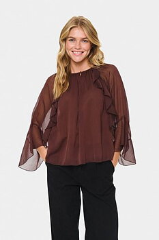 Saint Tropez Mavis Blouse Fudge