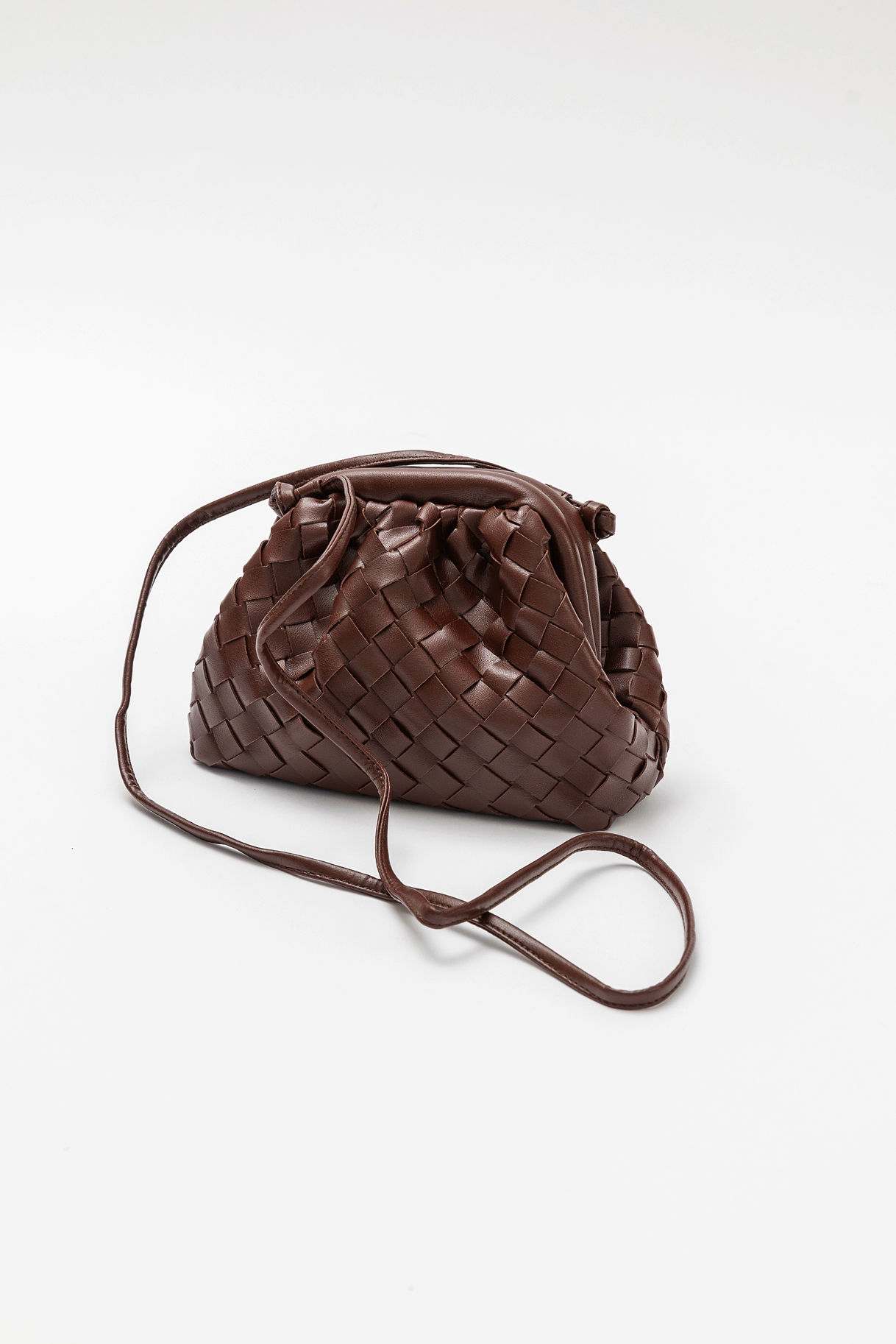 Dumpling Braided Bag Brown