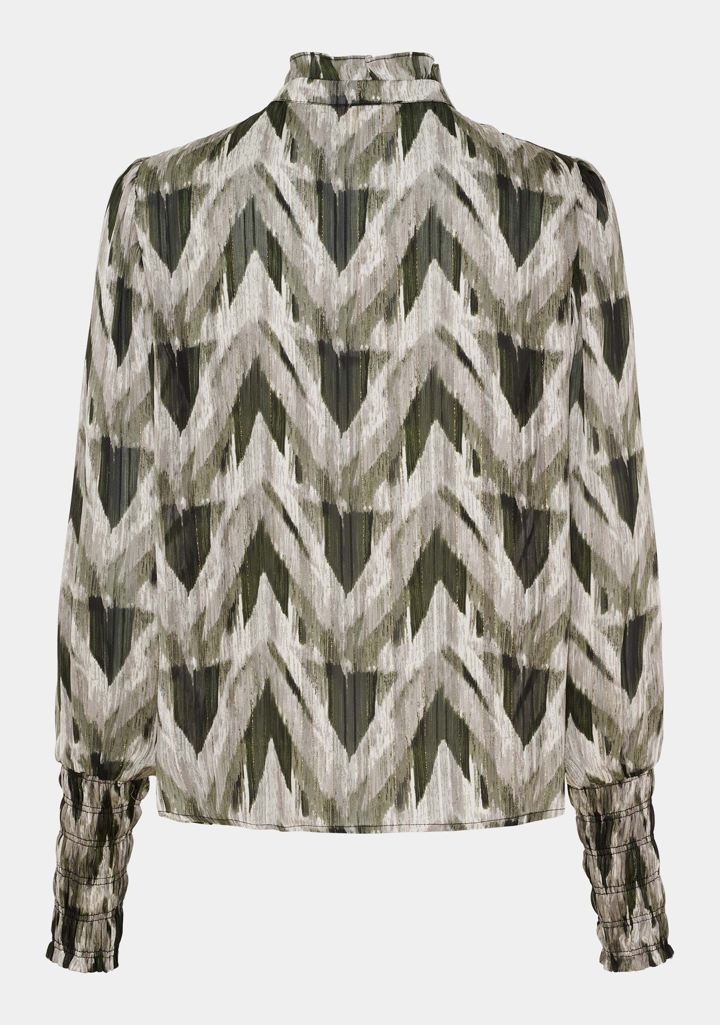 Kuna Blouse - Khaki ZigZag - Isay - 3