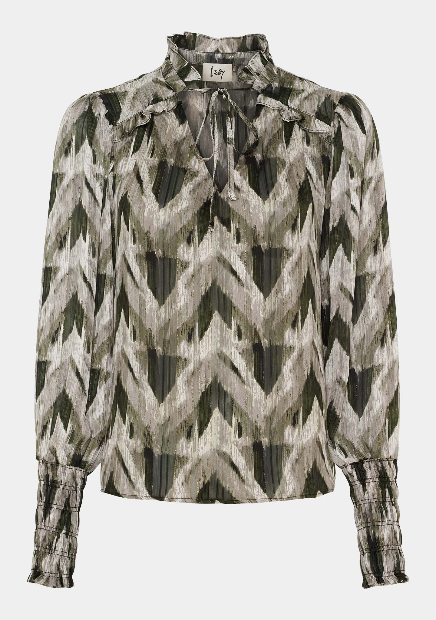 Kuna Blouse - Khaki ZigZag - Isay