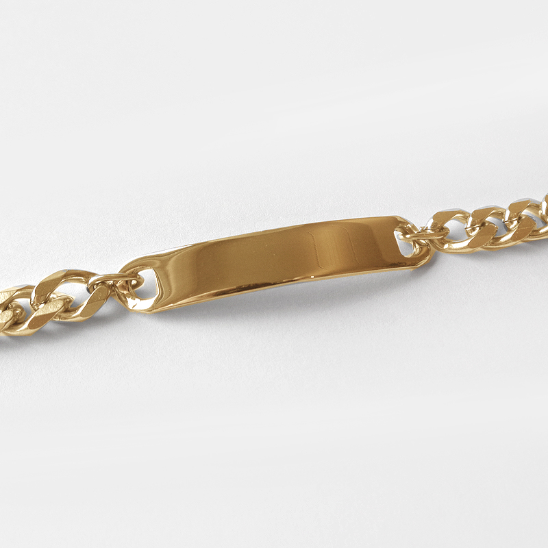 Figaro par armbönd (9 & 7 mm) - Ryðfrítt Stál - 3