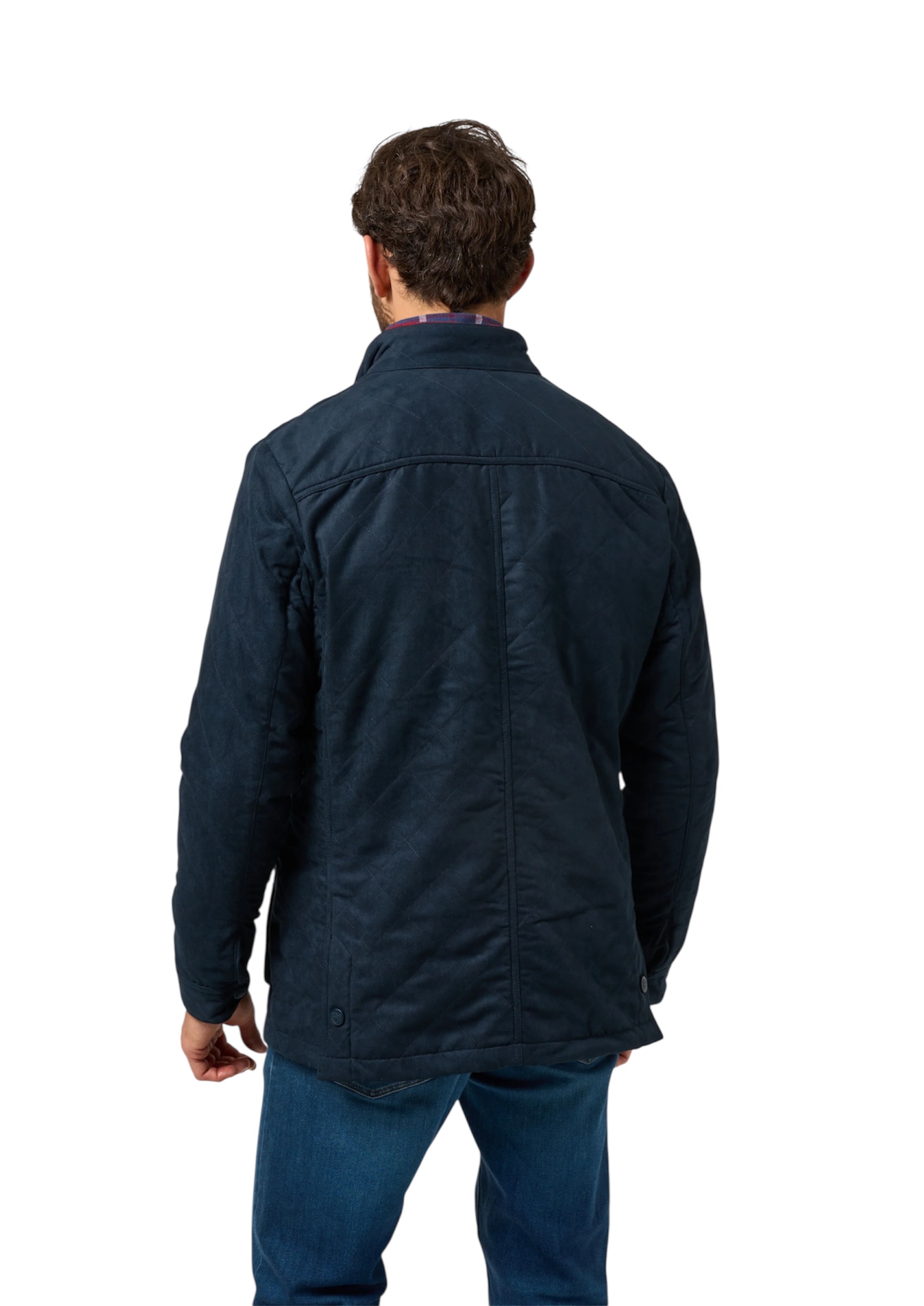 Quiltad jacka navy från ALAN PAINE,  - 4