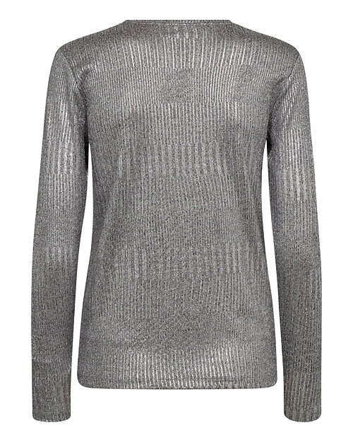 Topp Matter med glitterränder silver-grå - 2