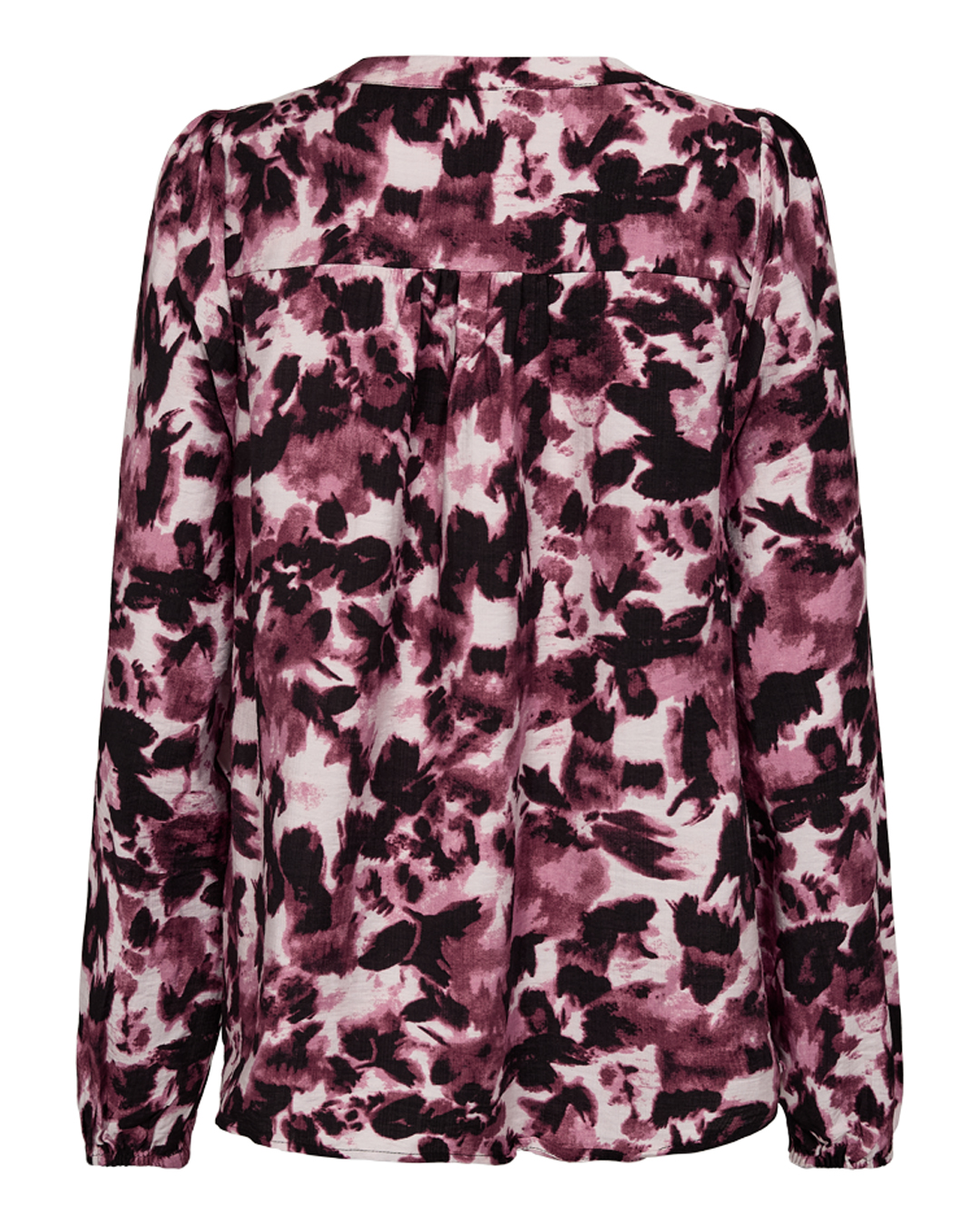 Blus Hirse v-ringad vinröd/svart/offwhite - 3