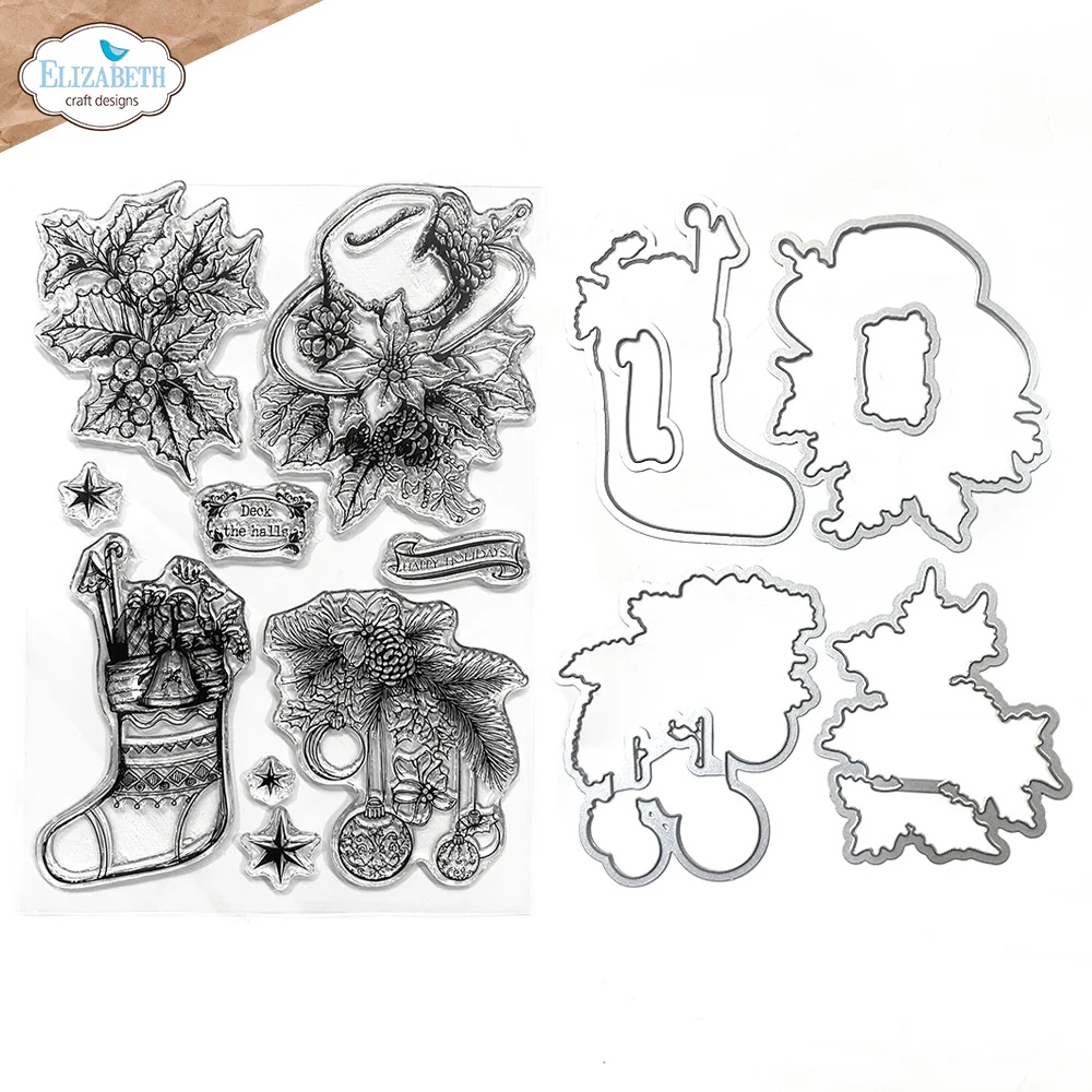 Elizabeth - Deck the halls Stamp and Die Set