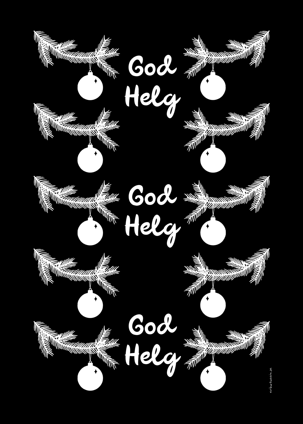 kökshandduk GOD HELG vit-svart 50x70 cm - 3