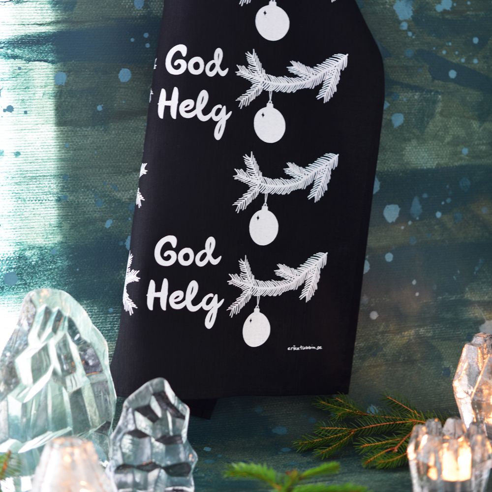 kökshandduk GOD HELG vit-svart 50x70 cm - 2