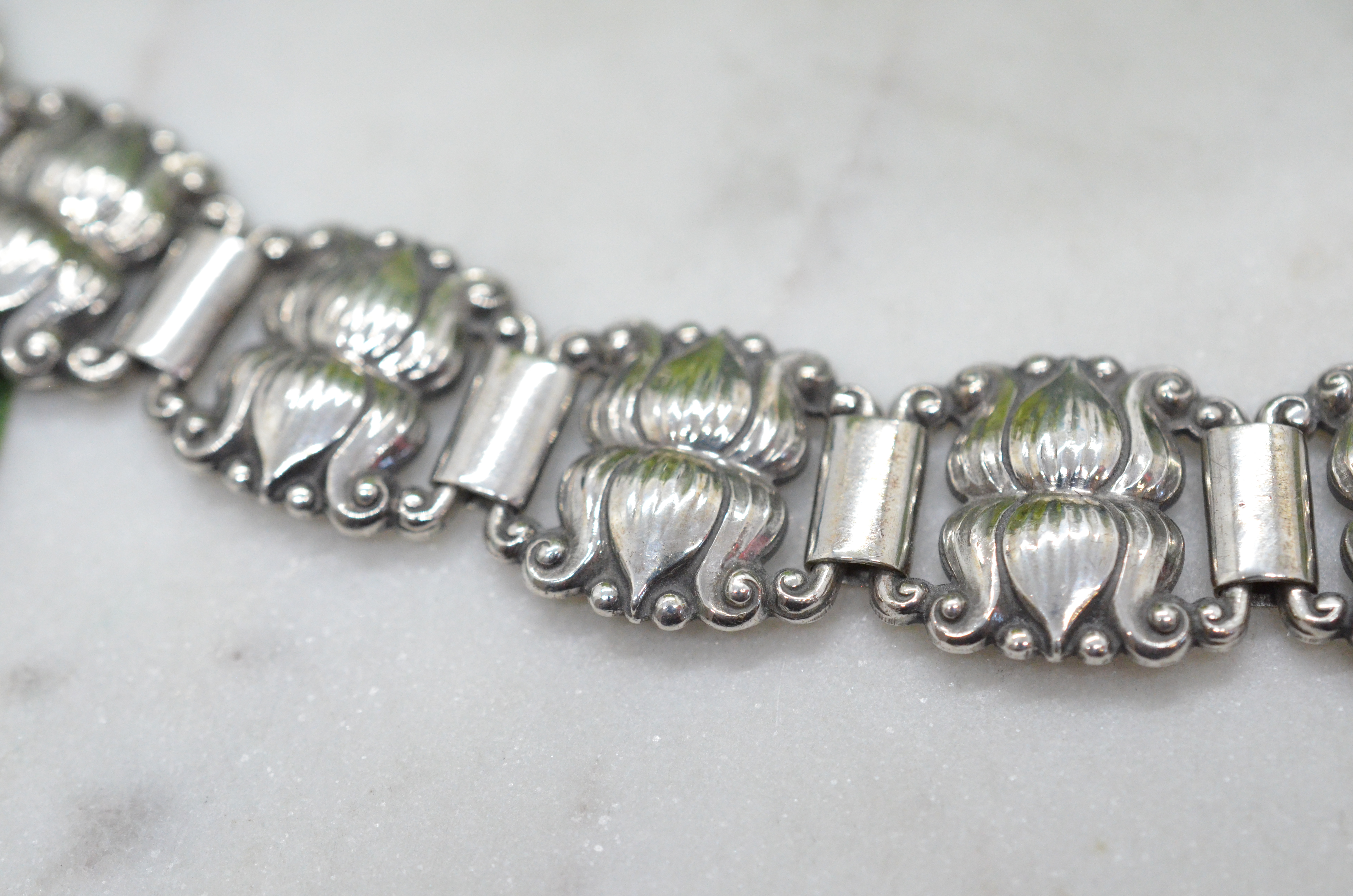 Vintage silver bracelet GD & CO, 1950 - 3