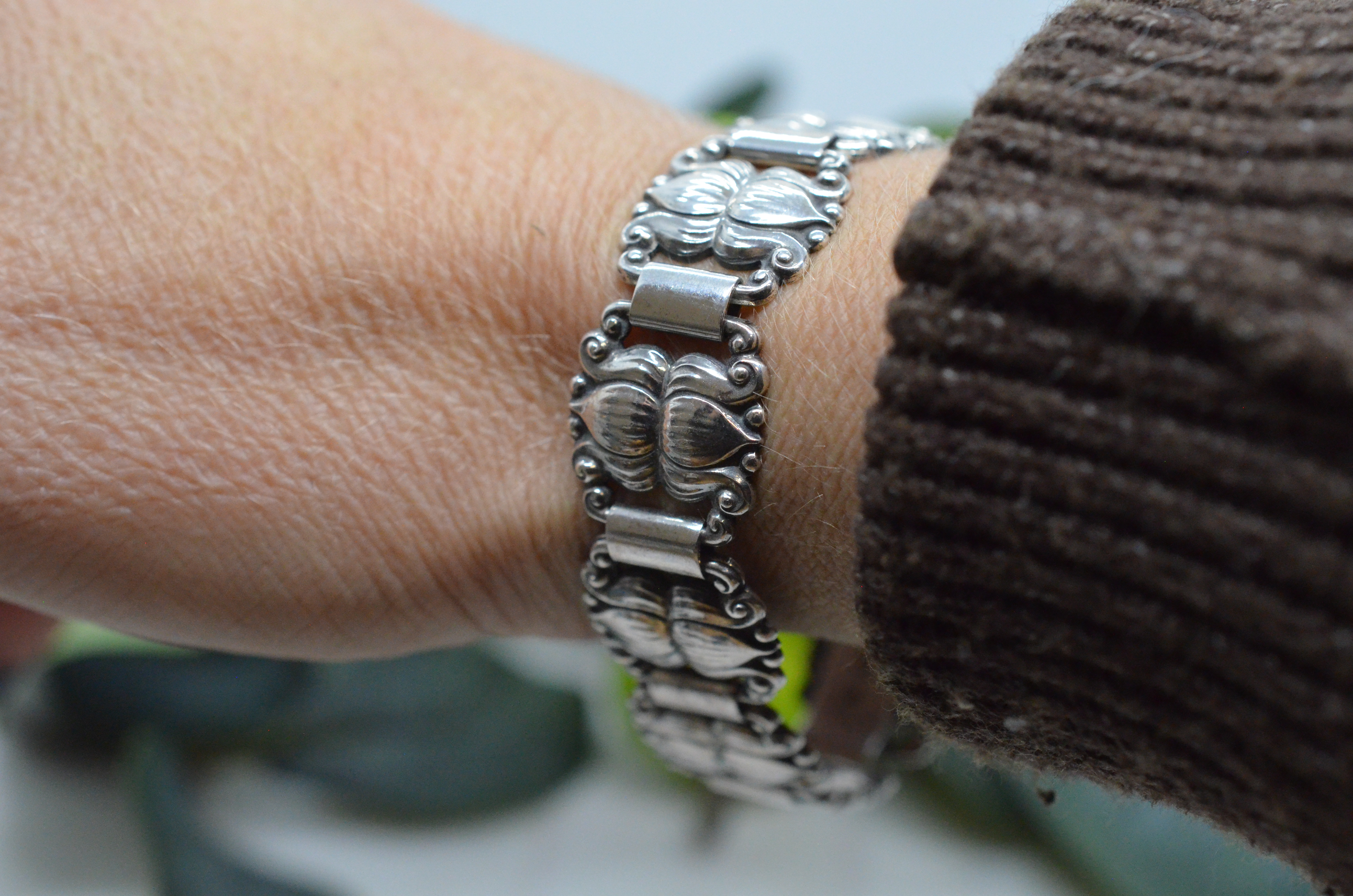 Vintage silver bracelet GD & CO, 1950