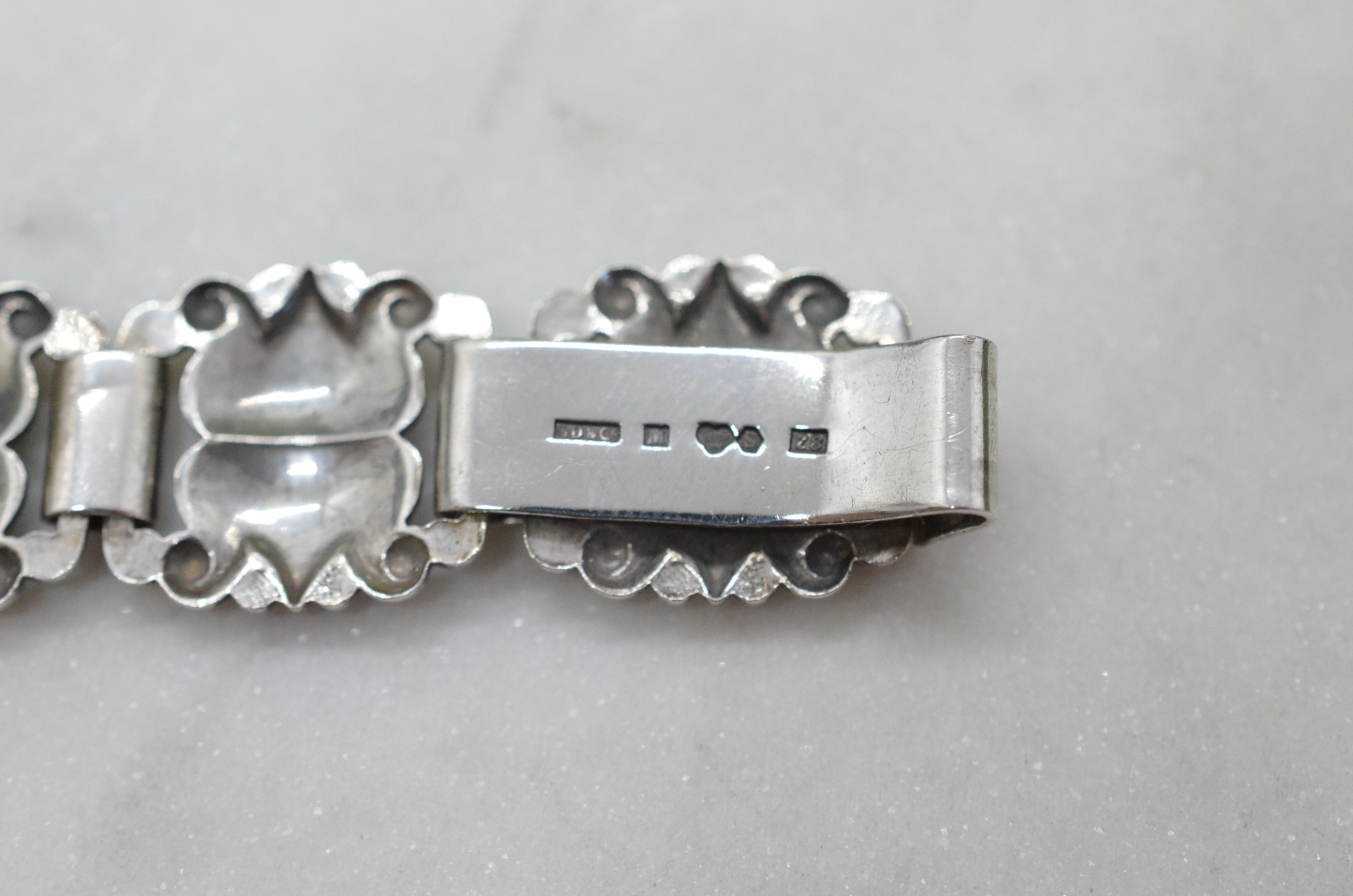 Vintage silver bracelet GD & CO, 1950 - 4