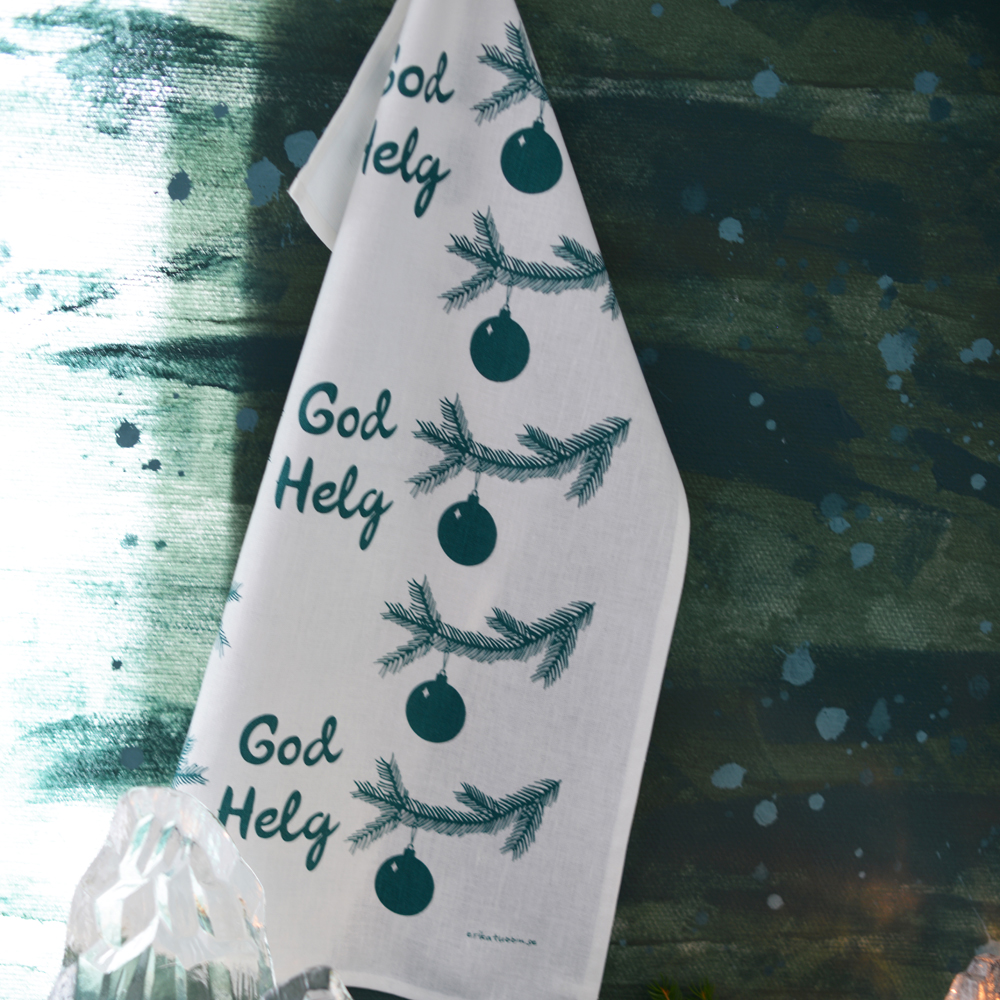 gåvoset GOD HELG grön | kökshandduk + disktrasa - 4