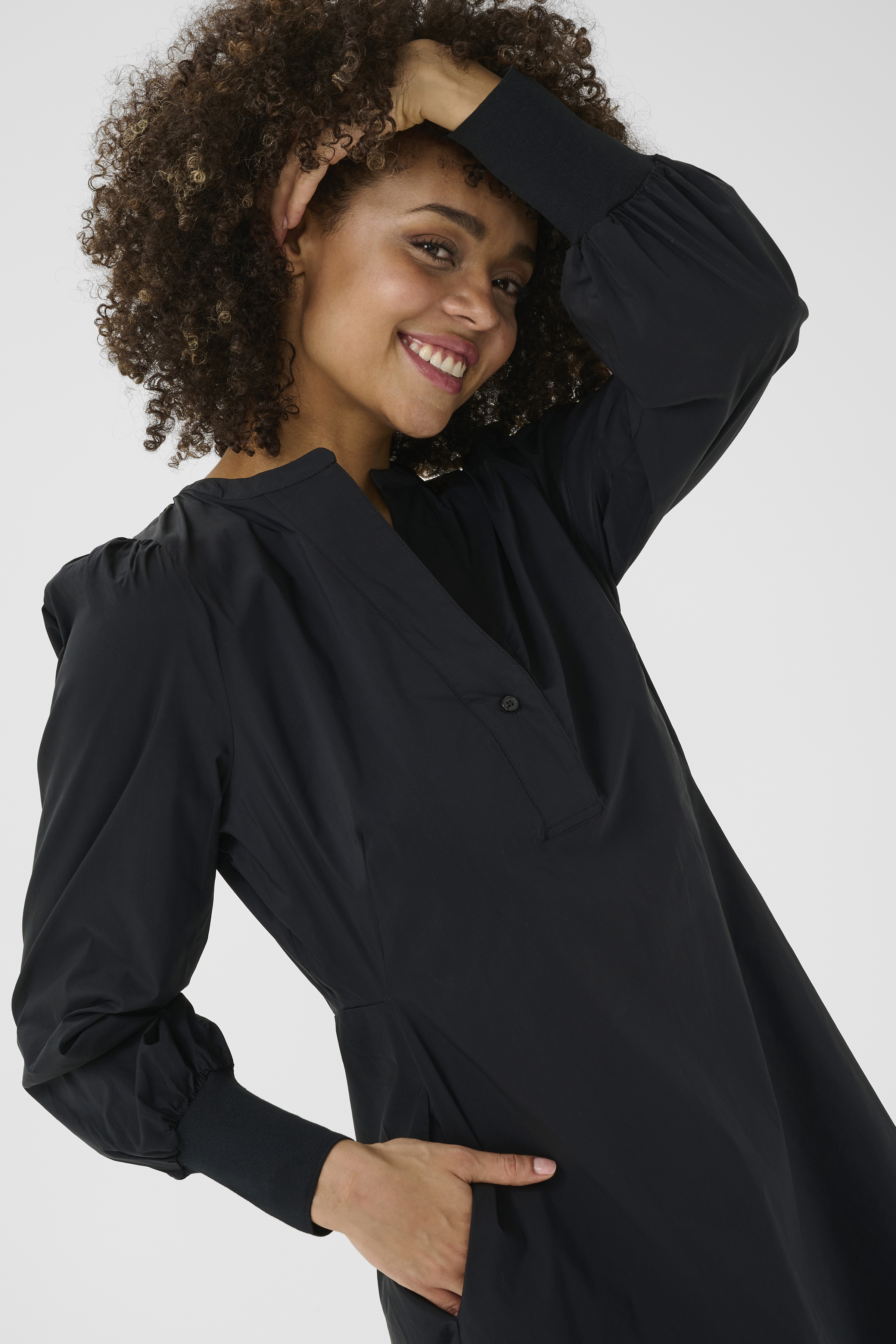 CUantoinett Rib Dress Black - 3