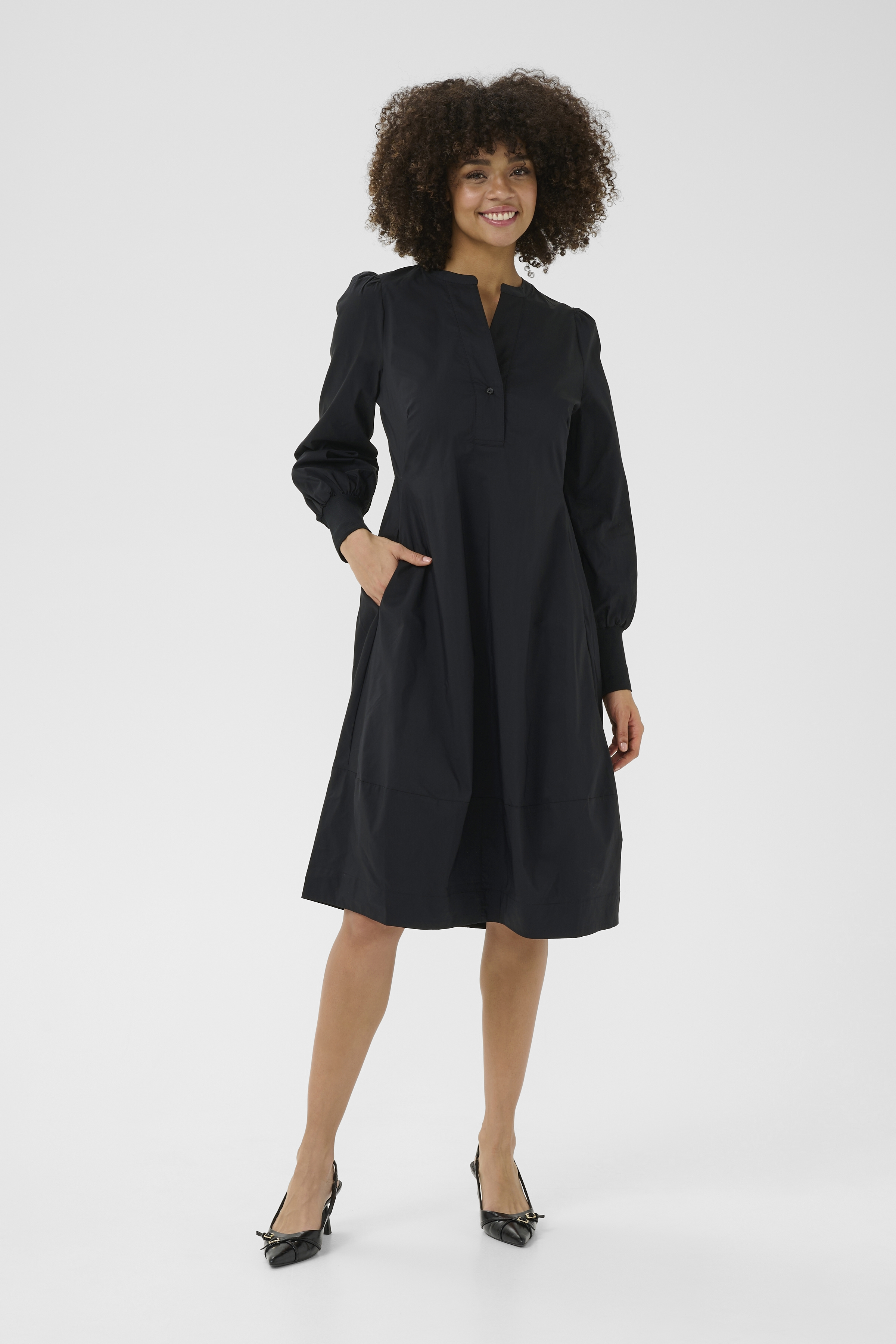 CUantoinett Rib Dress Black - 4