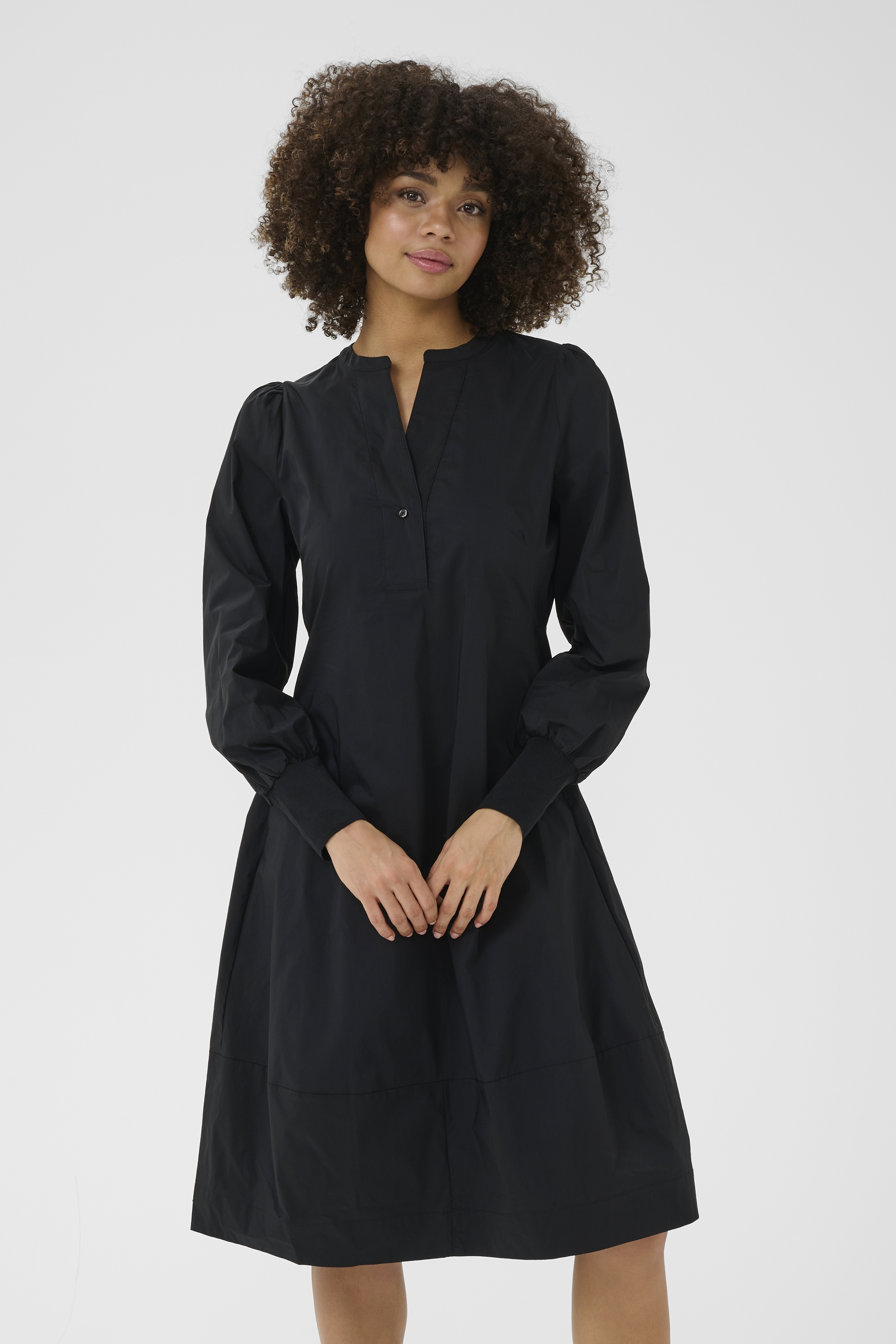 CUantoinett Rib Dress Black - 6