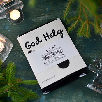 gift set GOD HELG black | tea towel + dishcloth