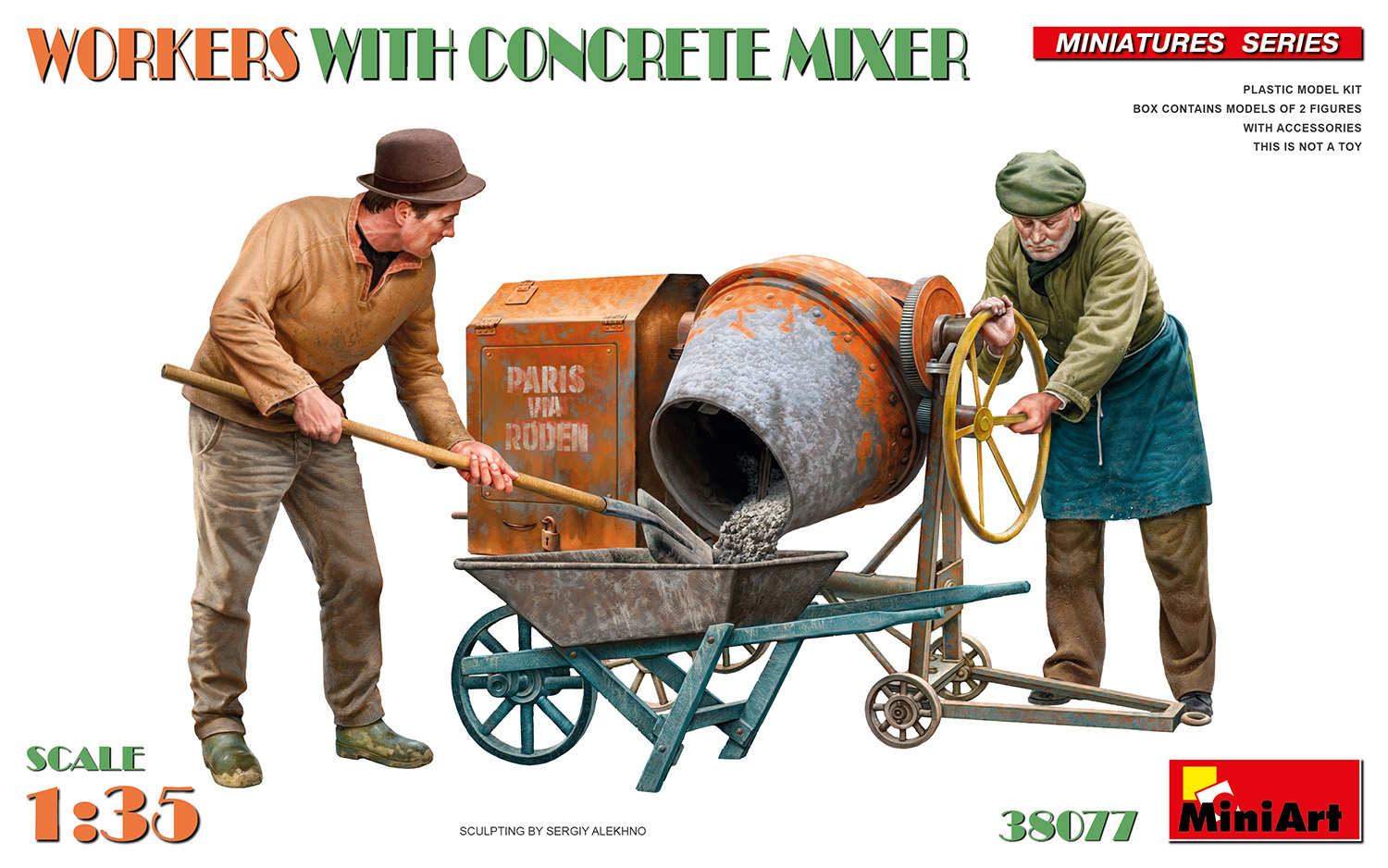 1/35 WORKERS WITH CONCRETE MIXER