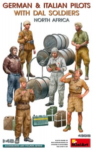 1/48 German & Italian Pilots w/DAL Soldiers. North Africa