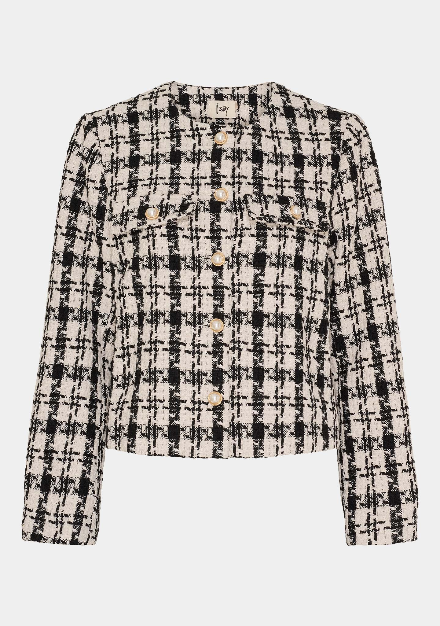 Emilie Blazer - Black/Cream Check - Isay
