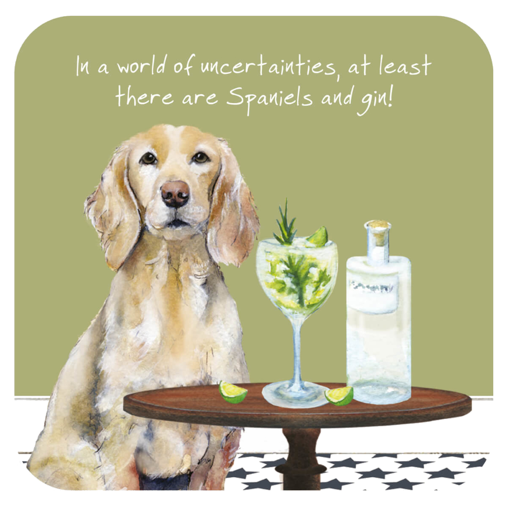 Coaster The Little Dog Laughed Dog Motif  Spaniel