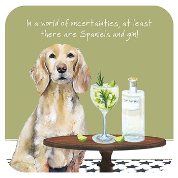 Coaster The Little Dog Laughed Dog Motif  Spaniel