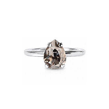 Caroline Svedbom Petite Drop ring black diamond rhodium
