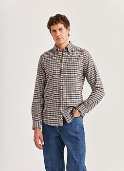 Morris - Flannel Check Shirt  - Brown