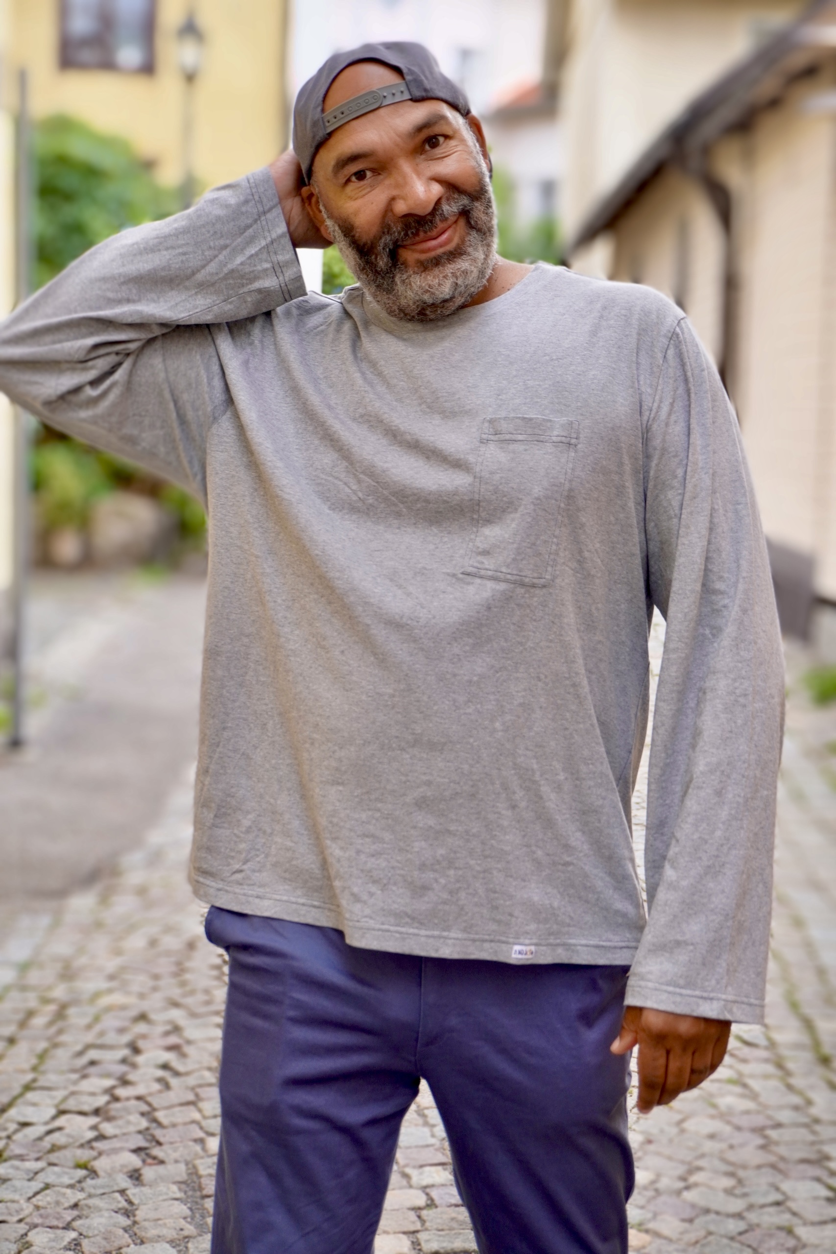 MARLEY COTTON MELANGE TEE  GREY 