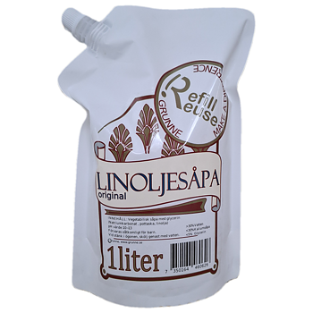 Linoljesåpa refill Original 1L, från Grunne