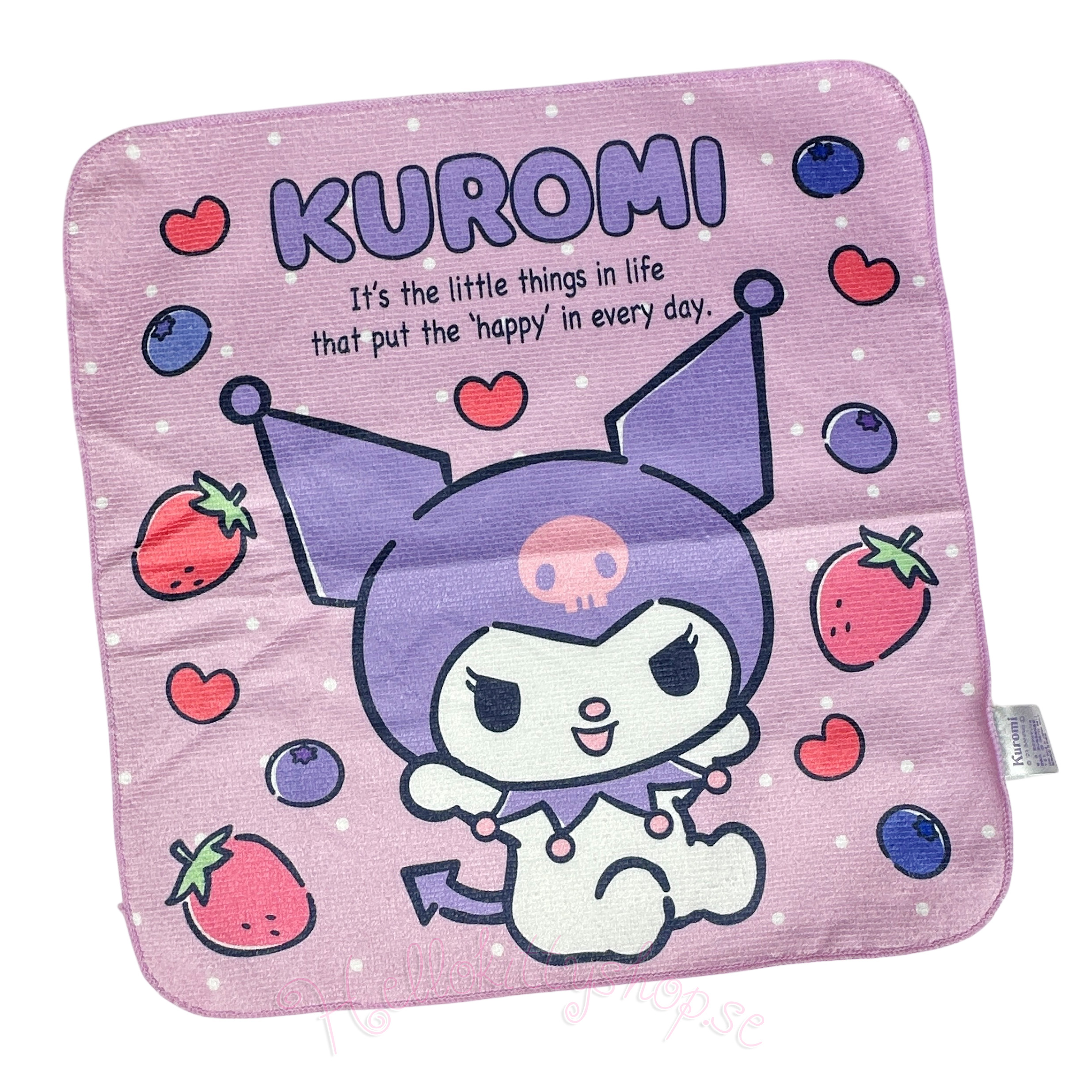 Kuromi Handduk - 34 x 33 cm - JAPAN IMPORT