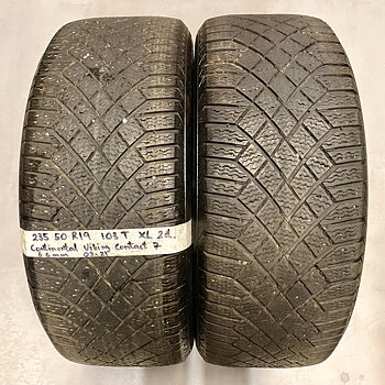 19" BEGAGNADE VINTERDÄCK M+S | 2 st 235/50 R19 103T Continental Viking Contact 7 | V03-21 | 6|6 mm | F-3