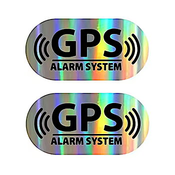 Dekal i metallfolie - GPS Alarm System - 2-pack