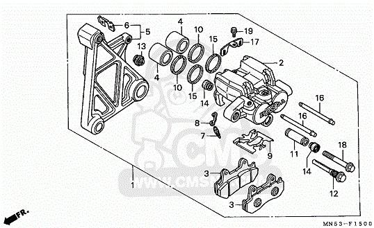 Gummiboot sats till Bromsok bultarna Honda CBR600F-CBR1000F-GL1500-XL1000V   (45133-MA3-006)  789651H  - 3