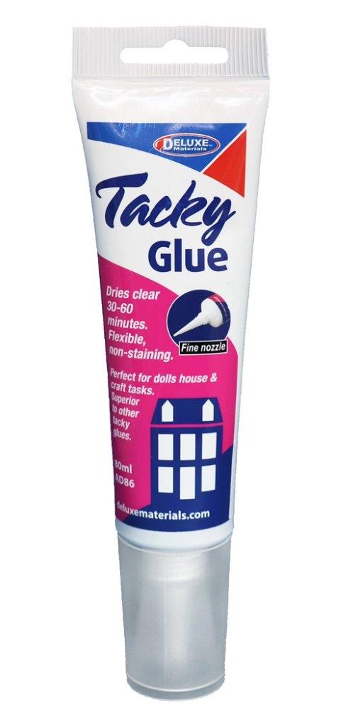 Deluxe Materials Tacky Glue Lim - Klippig, Klar, Flexibel 80ml