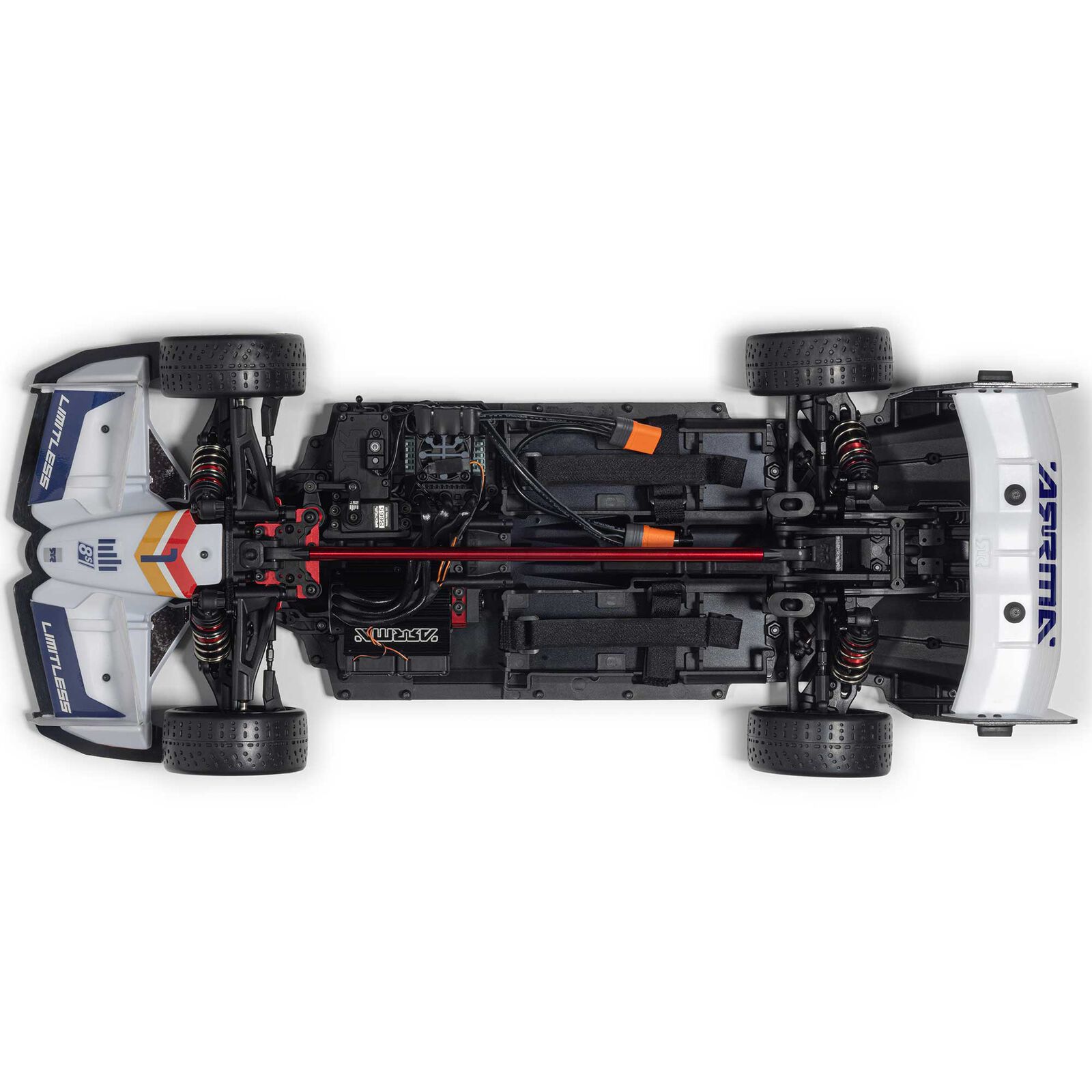 Arrma ARA7816T2 1/7 LIMITLESS 8S AVC 4X4 RTR Brushless Street Speed, White/Blue - 13