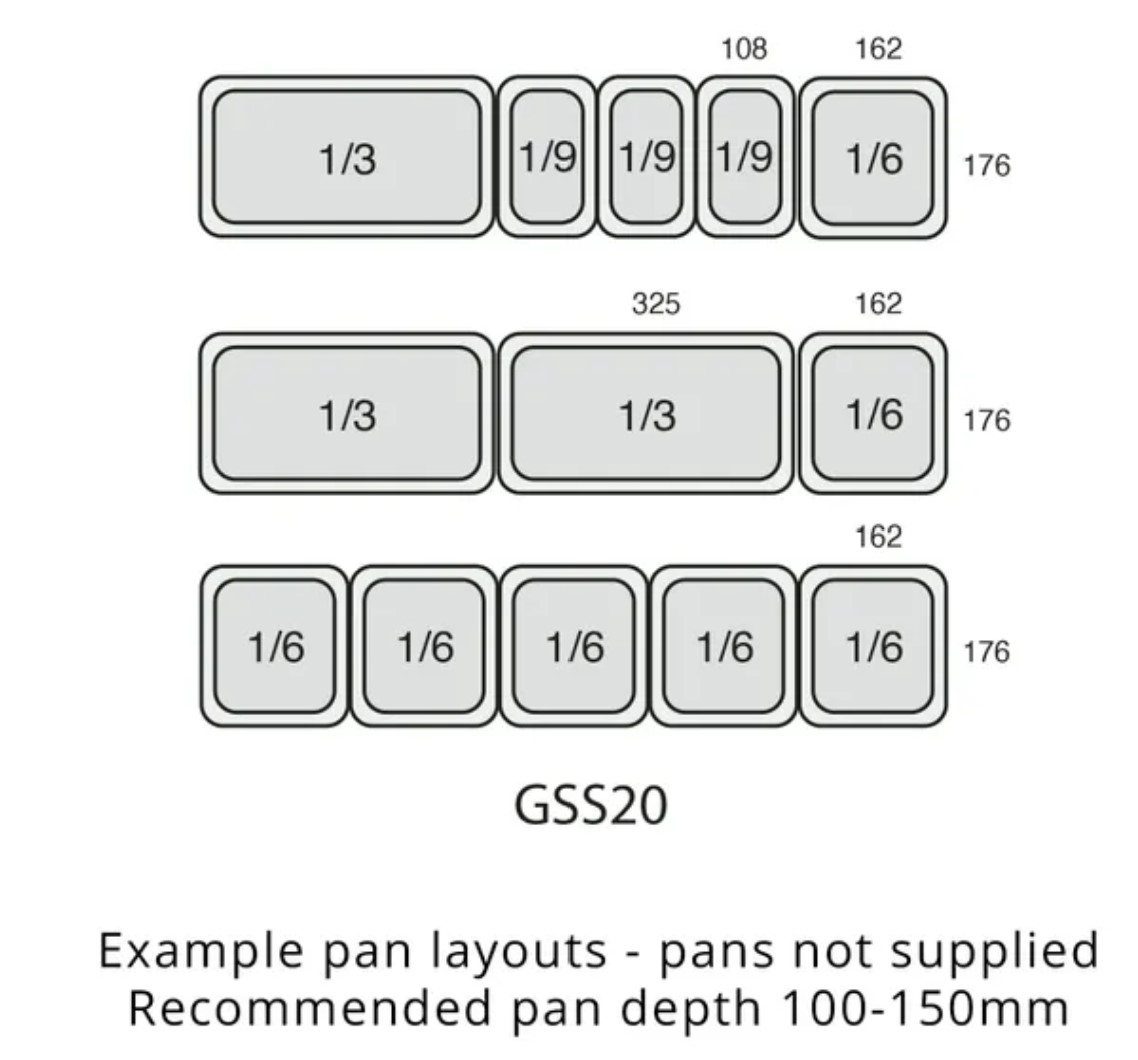 Kylbänk Saladette  GSS20, GN 1/1 - 3