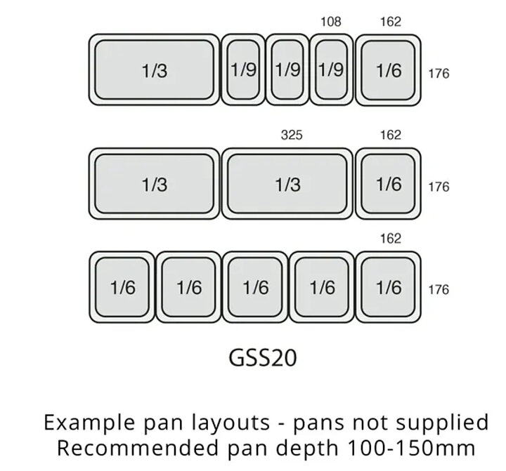 Kylbänk Saladette  GSS20, GN 1/1