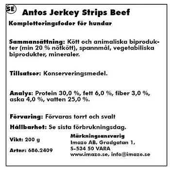 Hundsnacks Strips Beef 