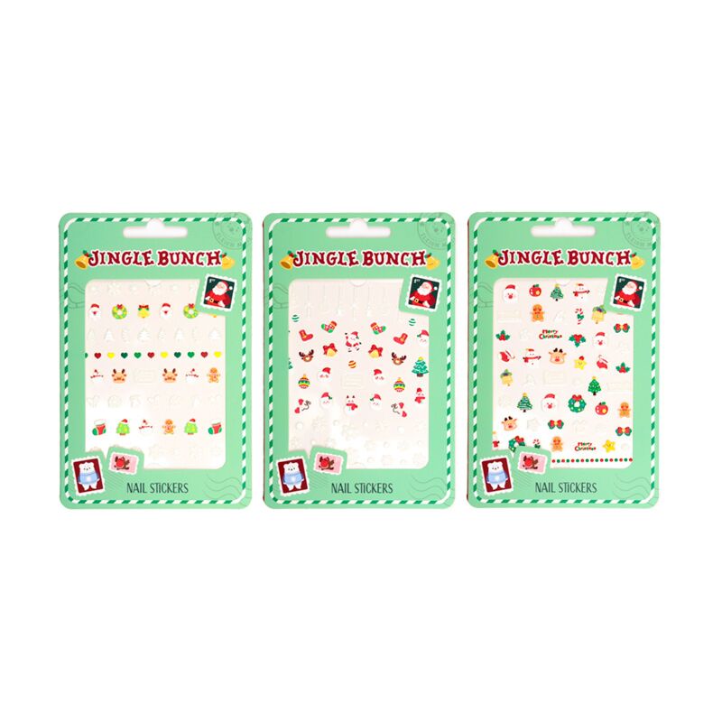 Självhäftande Nagelstickers - Jultema (1 ark)