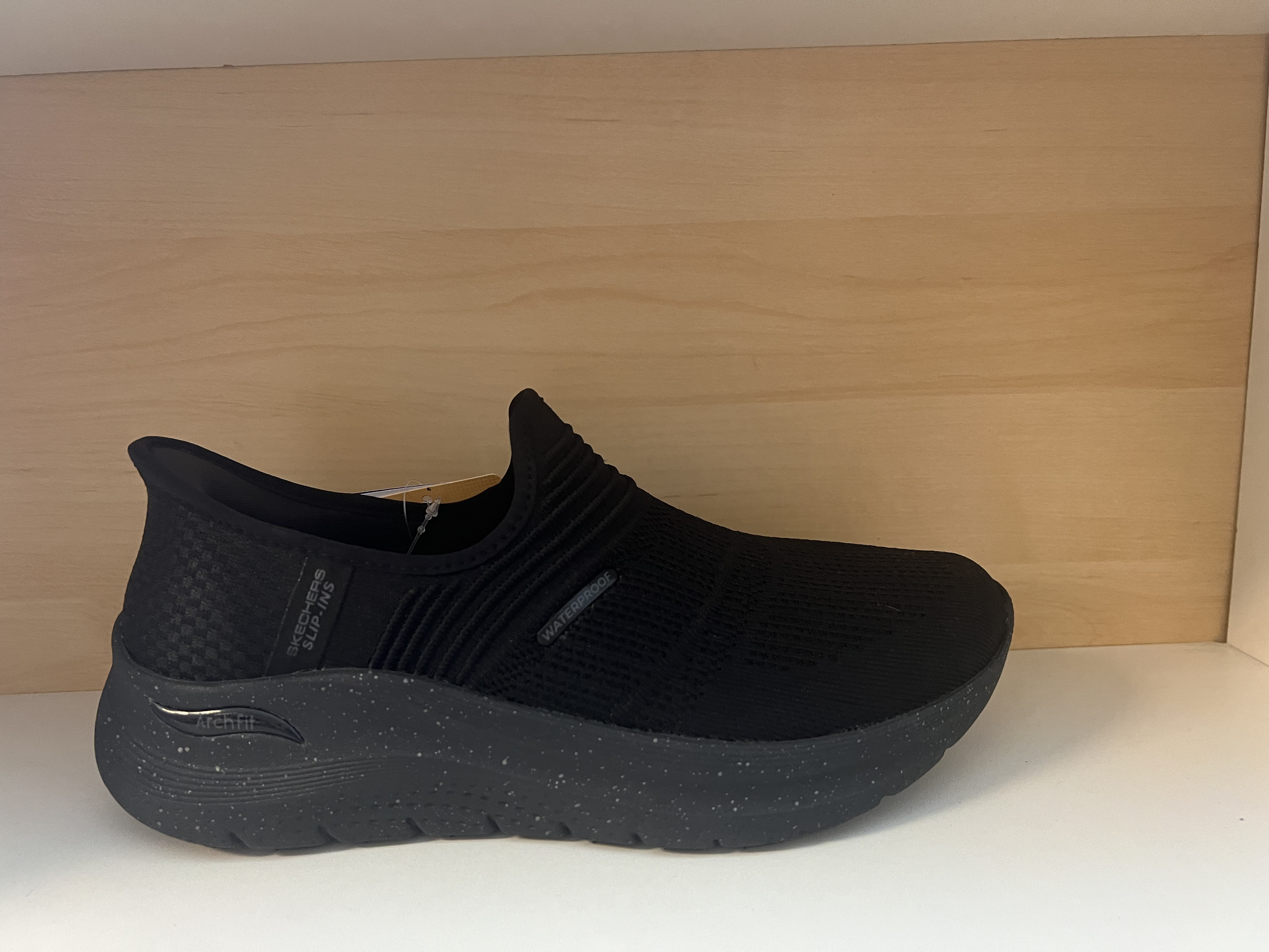 Skechers damsko Arch-Fit med Slip-Ins häl (bara att kliva i) Svart Waterproof. - 4