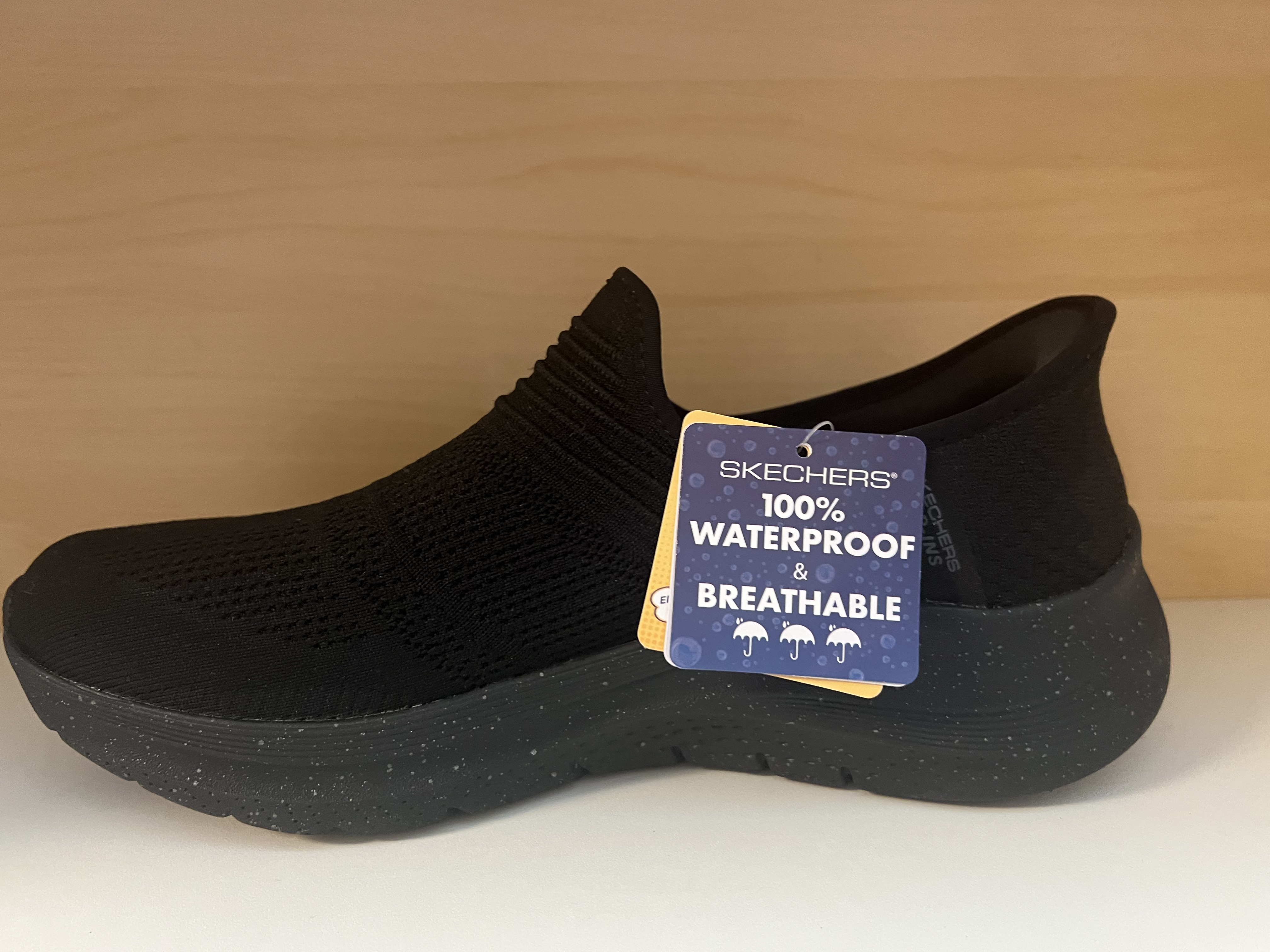 Skechers damsko Arch-Fit med Slip-Ins häl (bara att kliva i) Svart Waterproof. - 3
