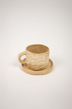 OLSSON & JENSEN Kopp med fat Brandie beige