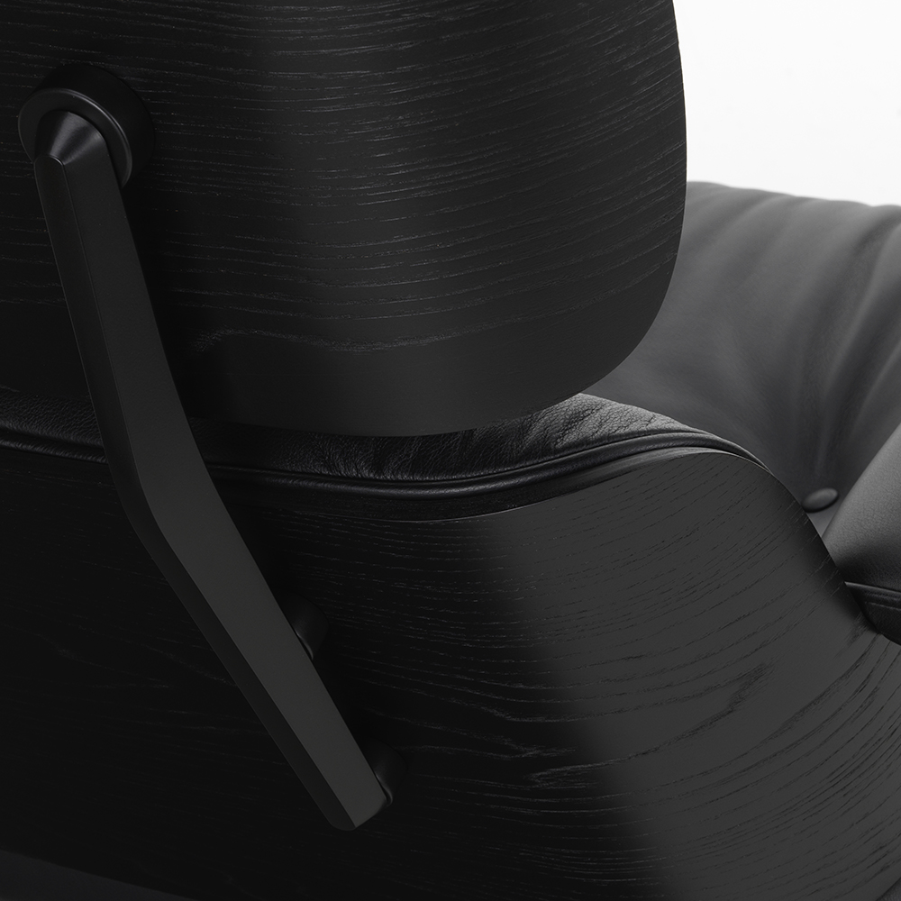 Eames Lounge Chair Fåtölj - Chestnut black (Läder) - Vitra - 5