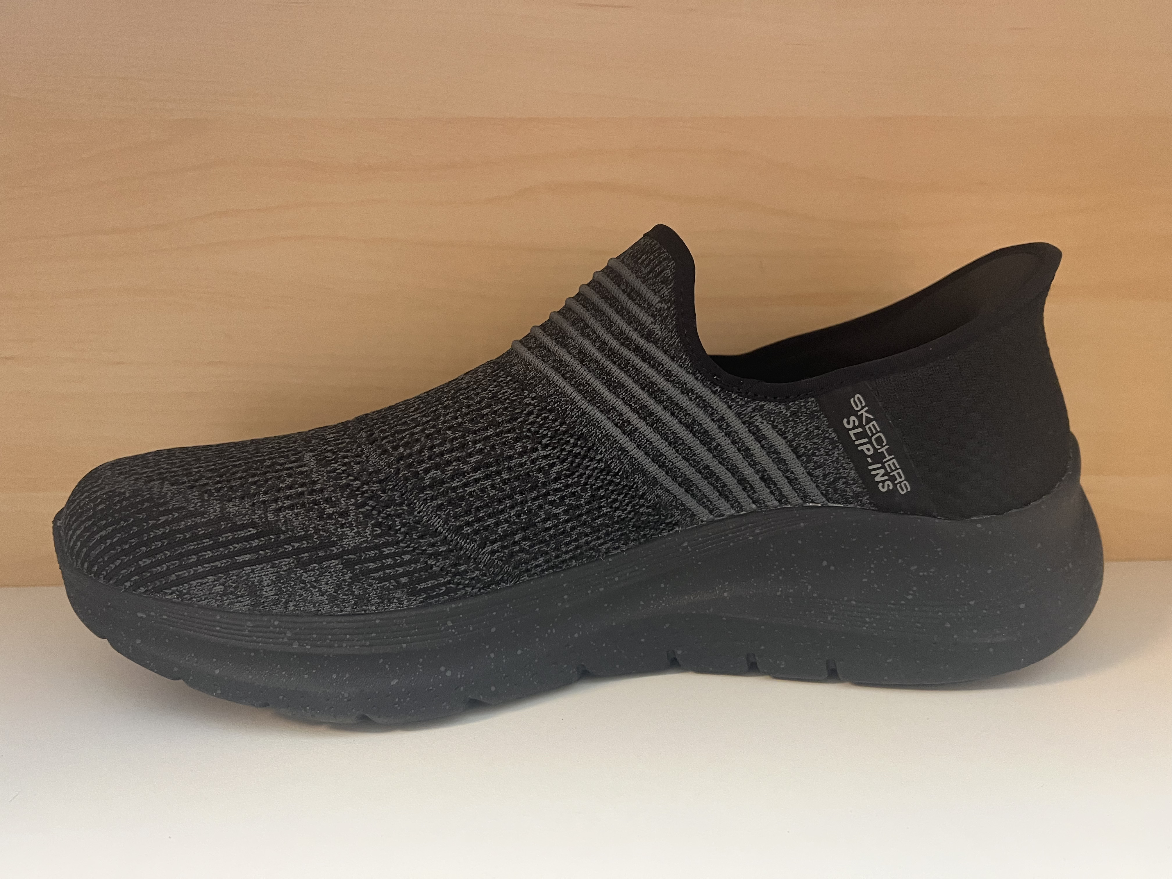 Skechers Herrsko Arch-Fit med Slip-Ins häl. Svart Waterproof. - 3