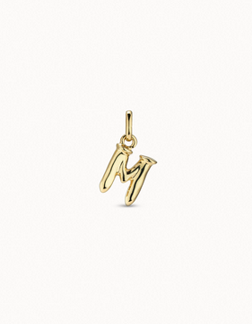 Medium M Initial Berlock Guld
