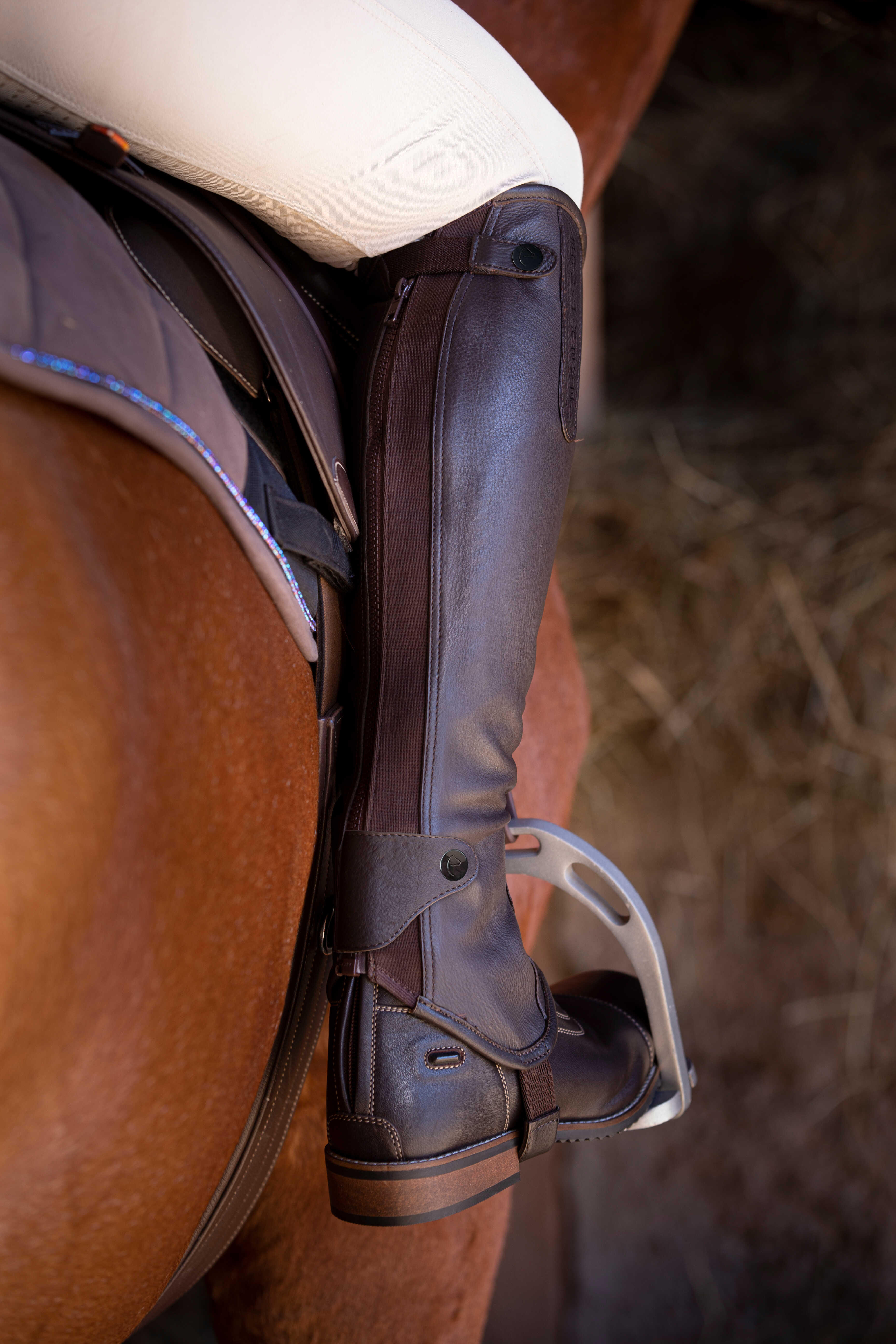 Equitheme Soft Half Chaps, Tall Brown - 2