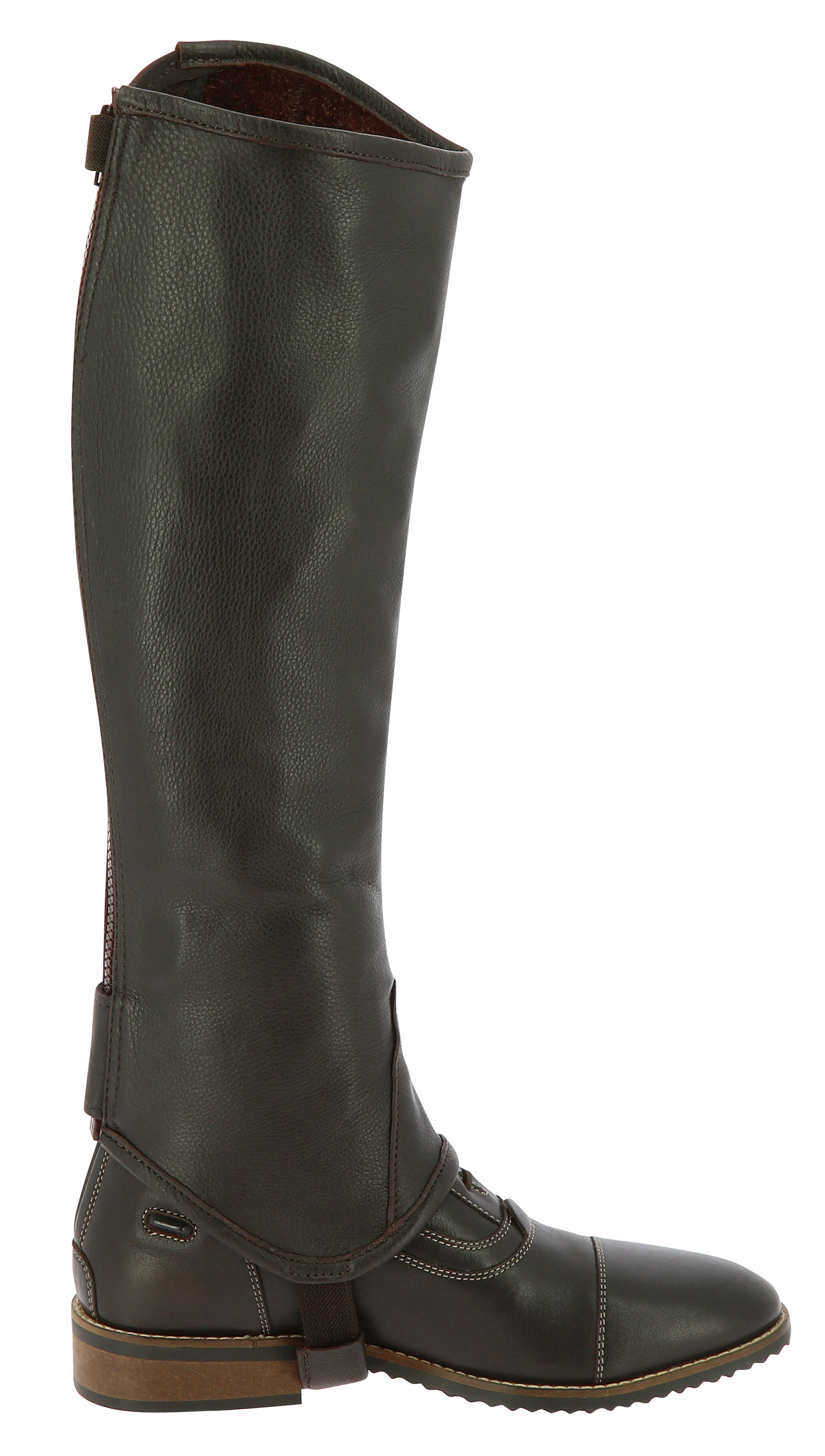 Equitheme Soft Half Chaps, Tall Brown - 4